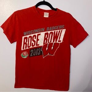 UW Wisconsin Badgers 2013 Rose Bowl T-shirt Gildan Size Small